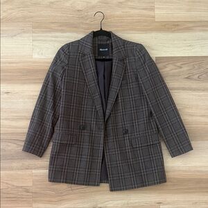 Madewell | Caldwell Double-Breasted Blazer (Hedden Plaid)